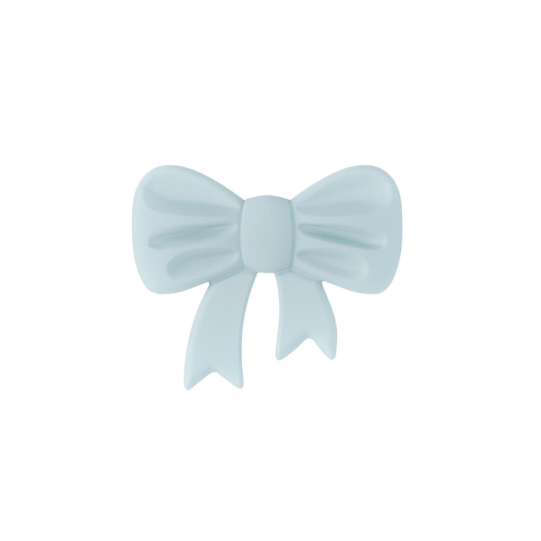 Silicone Bow sticker - Mineral Blue